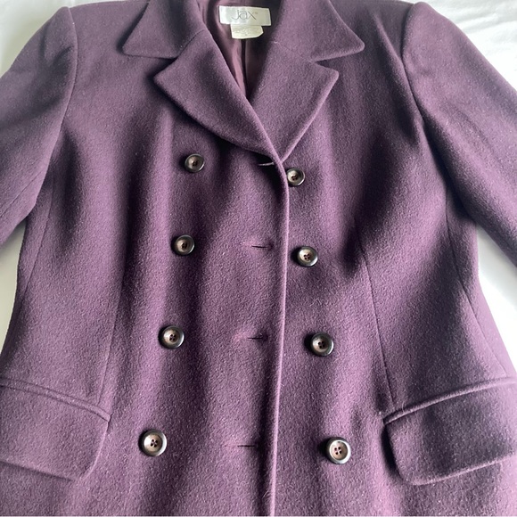 Vintage JAX Wool Cashmere Blend Classic Coat Size 6 - Picture 5 of 16
